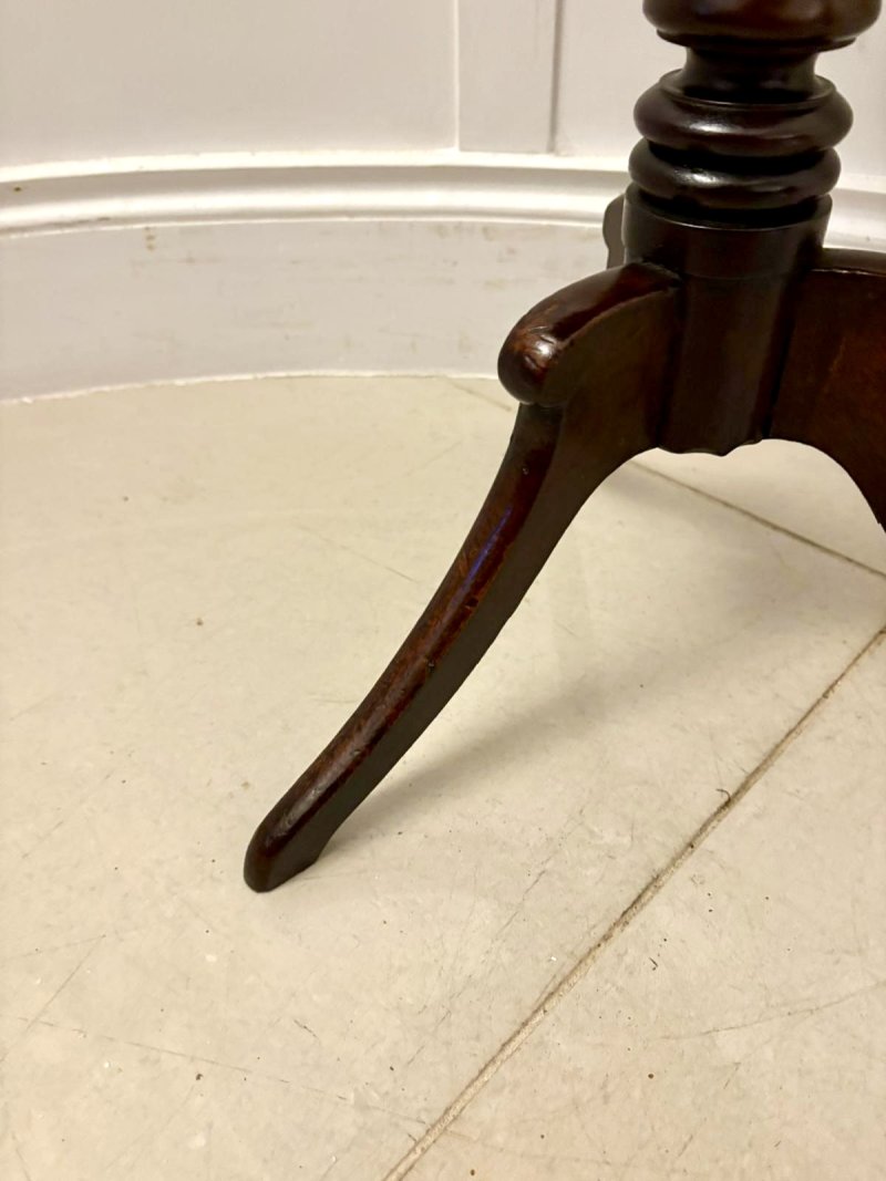 Antique Quality Mahogany Tripod Side / Lamp Table